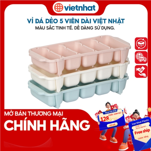 Khay đá, vỉ đá, vỉ đá 5 viên không mùi, kháng khuẩn 6928 Nhựa Việt Nhật Shop