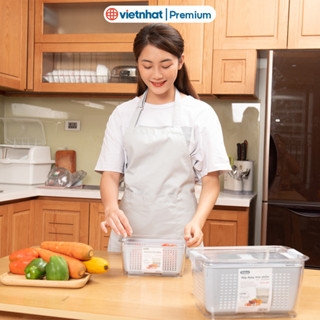 Hộp đựng thực phẩm 2 lớp đựng tủ lạnh Hokori B6588/89 Nhựa Việt Nhật Shop