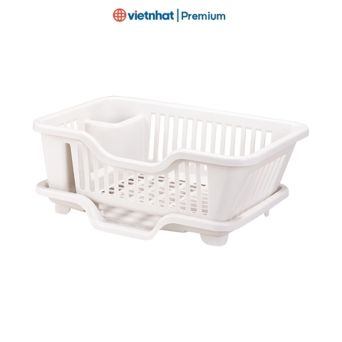 Rổ úp bát có khay thoát nước, khay nhựa úp bát đa năng chính hãng R3535 Nhựa Việt Nhật shop