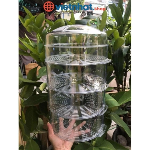 Lồng bàn 5 tầng giữ nhiệt thức ăn, chống bụi, chống côn trùng thiết kế hiện đại bền đẹp LS2676 Nhựa Việt Nhật Shop