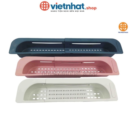 Khay, rổ gác bồn rửa chén bát K5613 thông minh gấp gọn,  Nhựa Việt Nhật Shop