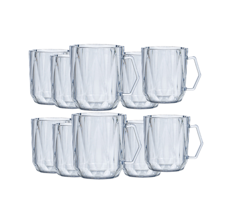 Cốc nhựa trong suốt có quai cầm cao cấp Hokori C6388 Nhựa Việt Nhật Shop