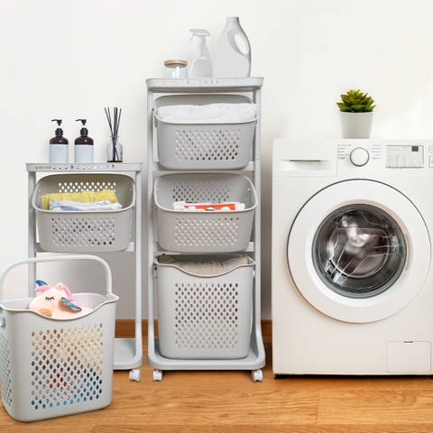 Kệ Nhà Bếp đựng đồ đa năng 3 tầng có bánh xe tiện lợi 5567-3 Nhựa Việt Nhật Shop
