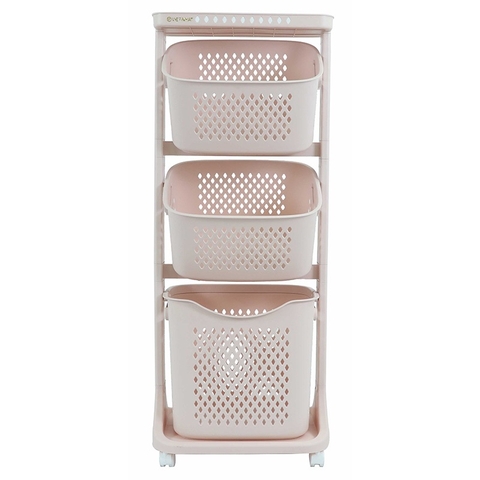 Kệ Nhà Bếp đựng đồ đa năng 3 tầng có bánh xe tiện lợi 5567-3 Nhựa Việt Nhật Shop