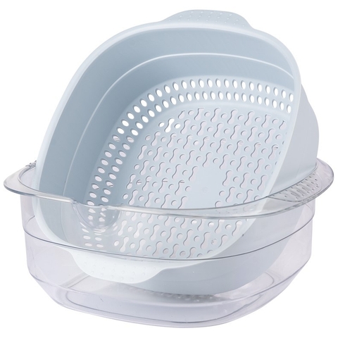 Bộ chậu rổ 2 lớp cao cấp Hokori tiện dụng 2338/2339 Nhựa Việt Nhật Shop