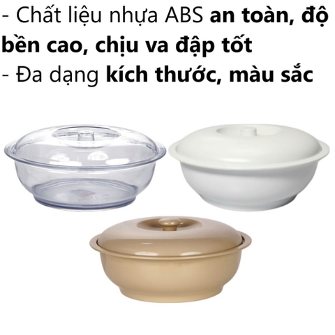 Âu phíp đựng cơm, canh có nắp, âu cơm giữ nhiệt, âu trong 6435-2 Nhựa Việt Nhật Shop