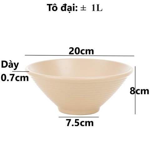 Tô xoắn nhám, tô loe, bát loa đủi size nhựa nhám 6843/6844/6845 Nhựa Việt Nhật Shop