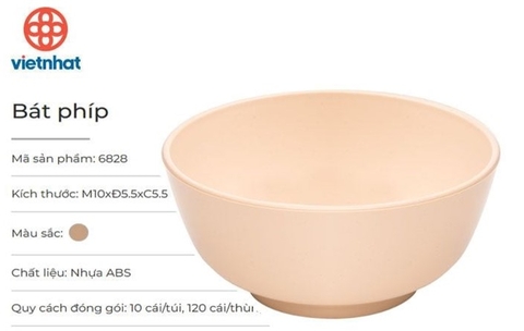 Bát cơm bát nhựa bát phíp B6828 Nhựa Việt Nhật shop