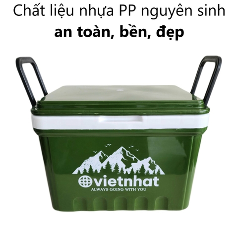 Thùng đựng đá, Phích vuông giữ nhiệt 38L tiện lợi Việt Nhật 3978 Nhựa Việt Nhật Premium