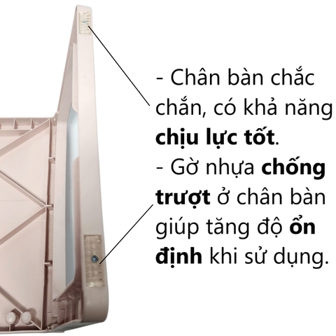 Bàn học sinh, sinh viên chữ nhật chân gấp 1833 Nhựa Việt Nhật Shop