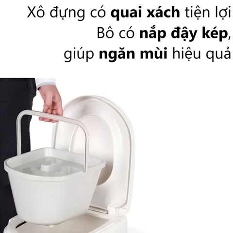 Bệ vệ sinh di động cho người già, trẻ em Việt Nhật 5459 Nhựa việt Nhật Premium