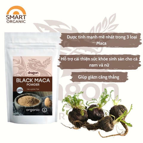 Bột nhân sâm Maca đen Peru Hữu cơ 100gr - Dragon