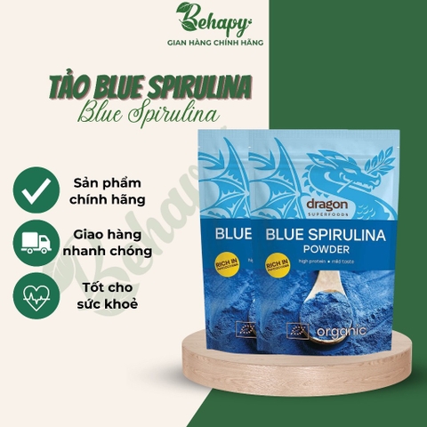 Bột tảo Blue Spirulina hữu cơ 75gr - Dragon