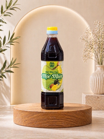 Nước mắm chay Mộc Miên chai 840ml - Chay mặn dùng được