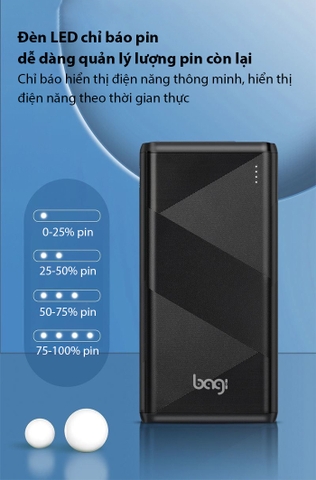 Pin sạc dự phòng 10.000mAh Bagi P10