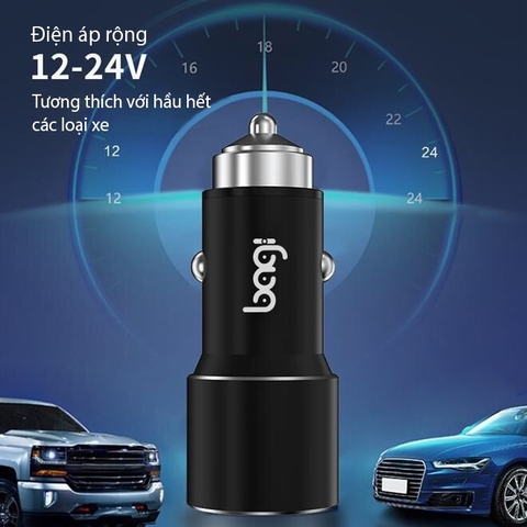 Củ sạc nhanh ôtô 2 cổng PD20W