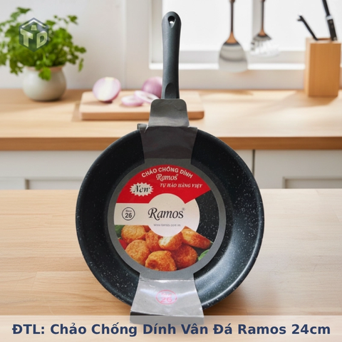 ĐTL: Chảo chống dính vân đá Ramos 24cm
