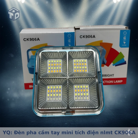 YQ: Đèn pha cầm tay mini tích điện năng lượng mặt trời CK906A