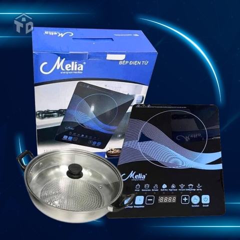 Bếp từ đơn cảm ứng Melia có chức năng hẹn giờ + Tặng kèm nồi