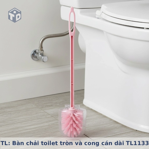TL: Bàn chải toilet tròn và cong cán dài TL1133 4.4x7.5x7.5cm