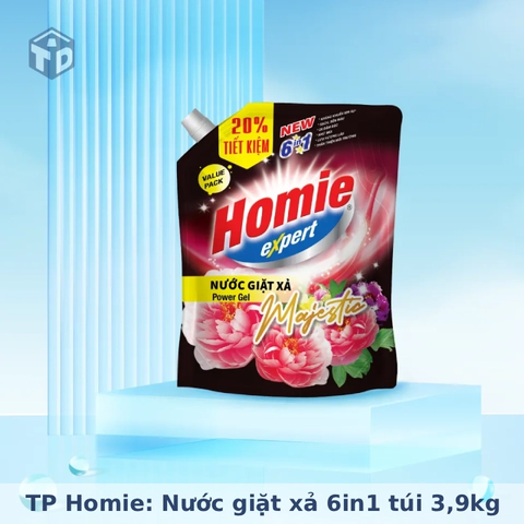 TP Homie: Nước giặt xả 6in1 túi 3,9kg