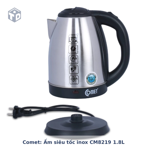 Comet: Ấm siêu tốc inox CM8219 1.8L