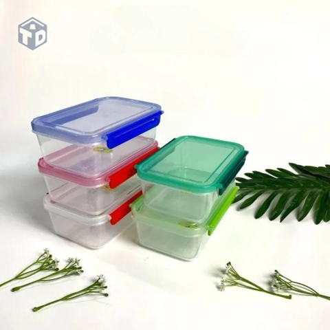 Nhựa T L Thành: Hộp Nhựa Nắp Cài Quai Vuông Size Lớn