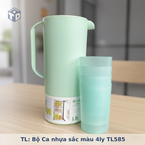 TL: Bộ Ca nhựa sắc màu 4ly TL585 16x11x23.5cm