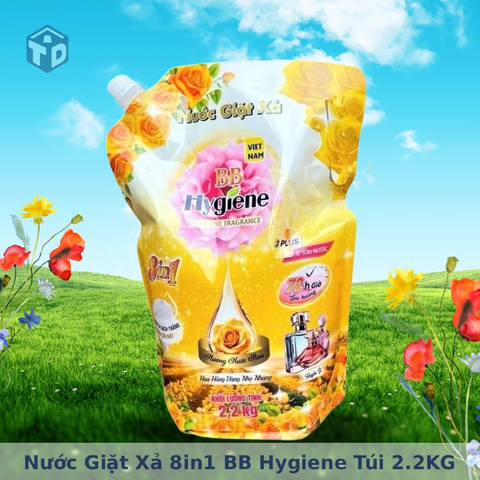 TLT BB Xịn: Nước Giặt Xả 8in1 BB Hygiene Túi 2.2KG - Ko Bao Bể VC