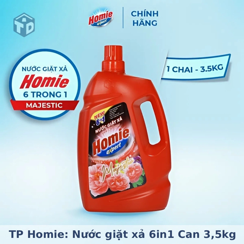 TP Homie: Nước giặt xả 6in1 Can 3,5kg