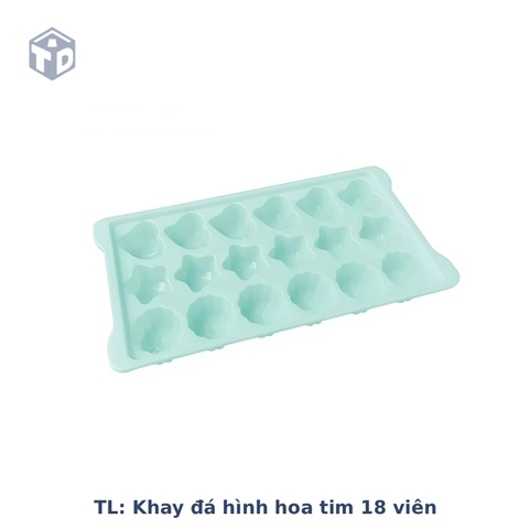 TL: Khay đá hình hoa tim 18 viên