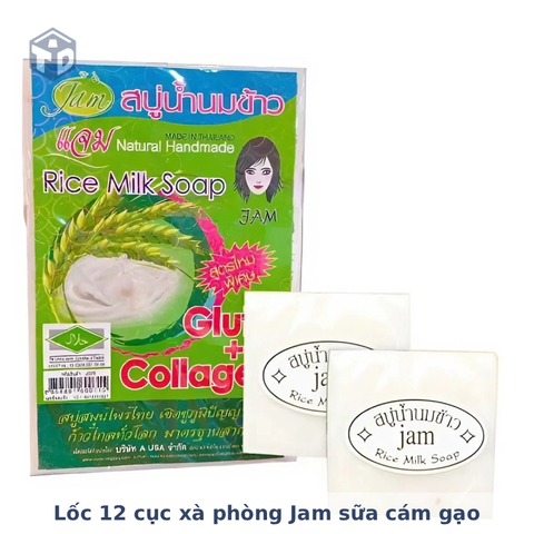 Lốc 12 cục xà phòng Jam sữa cám gạo