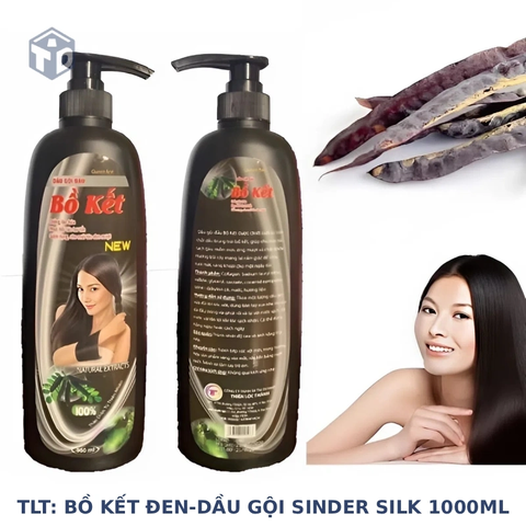 TLT: BỒ KẾT ĐEN-DẦU GỘI SINDER SILK 1000ML - Ko Bao Bể Vc