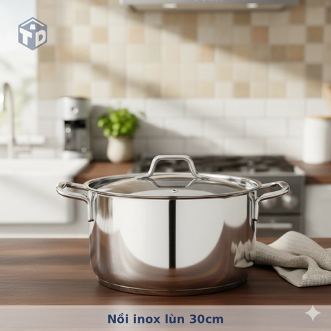 Nồi inox lùn 30cm