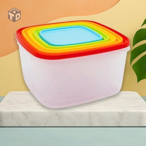 DDT: Bộ 5 Hộp Nhựa Cầu Vồng (T)