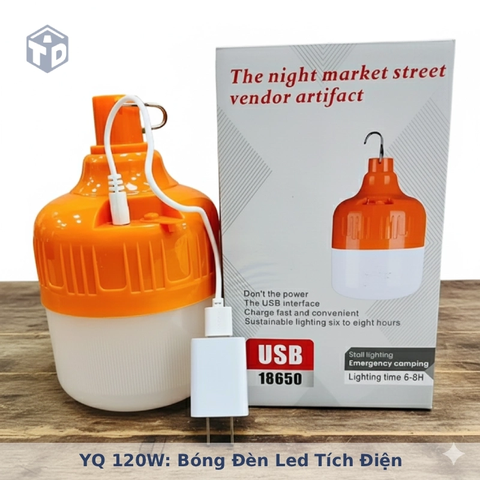 YQ 120W: Bóng Đèn Led Tích Điện