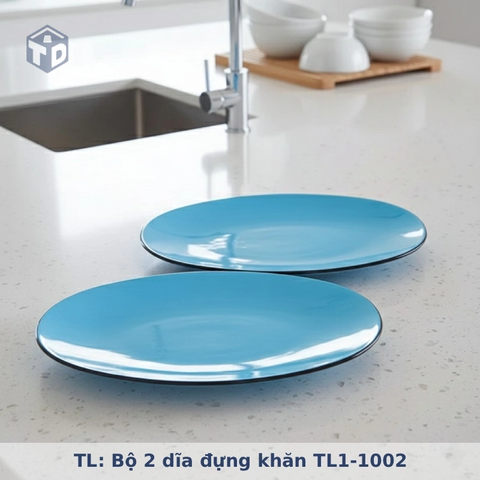 TL: Bộ 2 dĩa đựng khăn TL1-1002 19.2x8.6x1.8cm