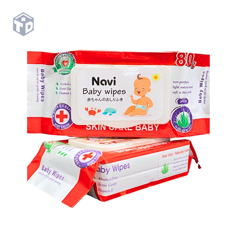 Navi: 1 Gói Khăn Uớt Baby Đỏ 80g