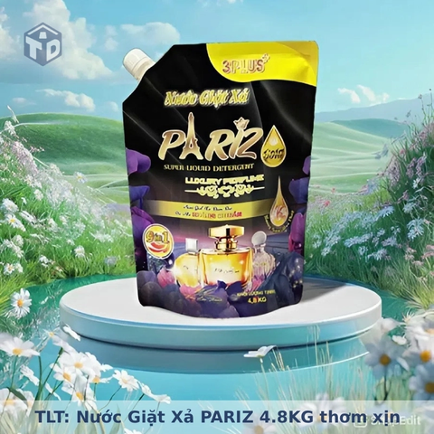 TLT: Nước Giặt Xả PARIZ 4.8KG thơm xịn - Ko Bao Bể VC