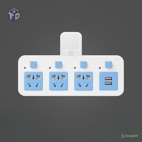 Ổ Cắm Điện Gắn Tường Có Đèn LED Tích Hợp Cổng USB (T100)