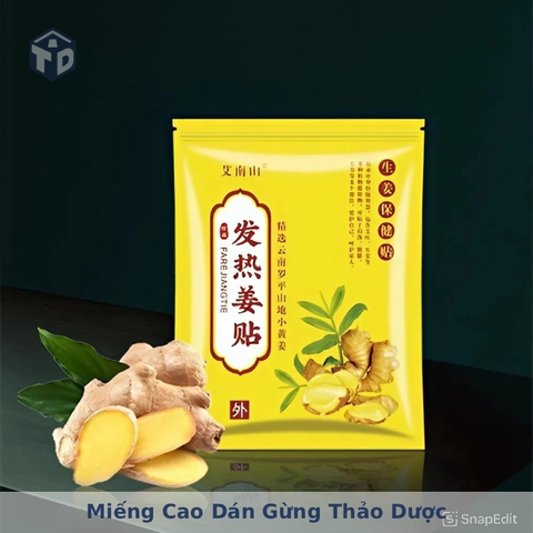 Miếng Cao Dán Gừng Thảo Dược