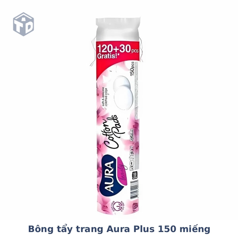 BTT TL: Bông tẩy trang chính hãng Aura Plus 150 miếng