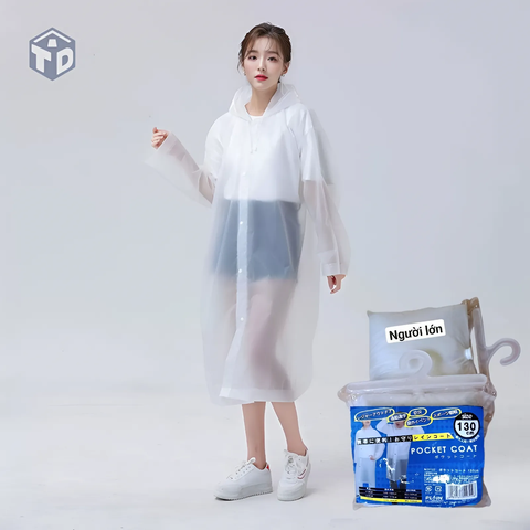 Áo Mưa Pocket Coat Người Lớn Kèm Túi (T100)