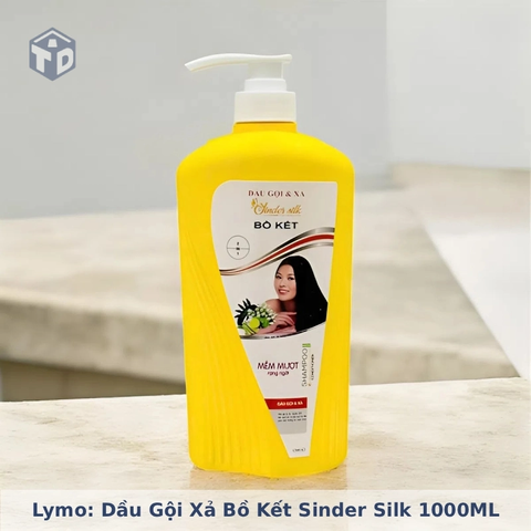Lymo: Dầu Gội Xả Bồ Kết Sinder Silk 1000ML - Ko Bao Bể VC