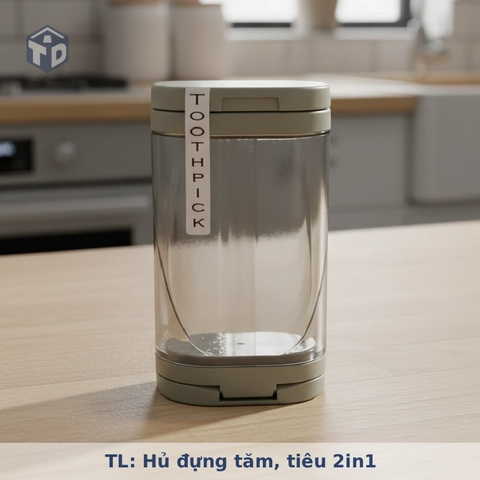 TL: Hủ đựng tăm, tiêu 2in1