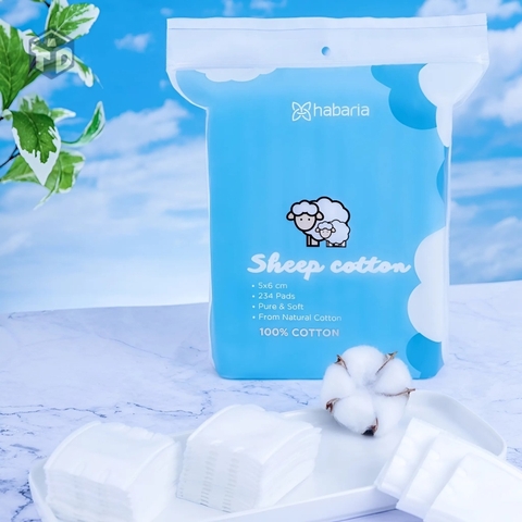 Bông Tẩy Trang Cừu Xanh 234 Miếng (T100) (Gói)