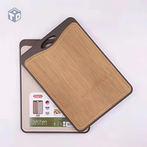 Thớt Chữ Nhật 2 Mặt Gỗ Tre Và Nhựa