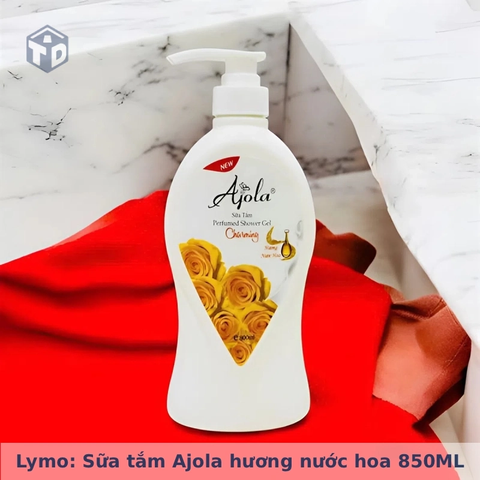 Lymo: Sữa tắm Ajola hương nước hoa 850ML - Ko Bao Bể VC