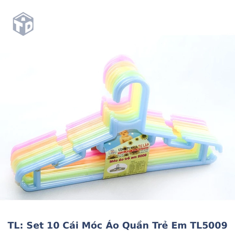 TL: Set 10 cái móc áo quần trẻ em TL5009