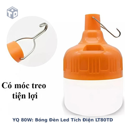 YQ 80W: Bóng Đèn Led Tích Điện LT80TD